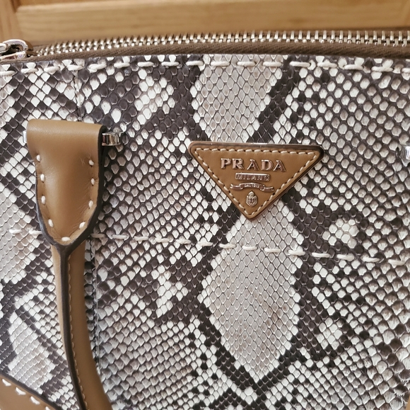 Prada Authentic Snakeskin Leather Satchel Bag - Picture 15 of 16